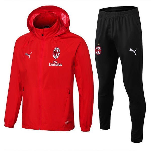 Rompevientos Milan Conjunto Completo 2018/19 Rojo